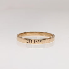 Load image into Gallery viewer, Custom Name Rings - with or without Diamond Accents - 3mm