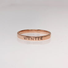 Load image into Gallery viewer, Custom Name Rings - with or without Diamond Accents - 3mm