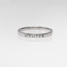 Load image into Gallery viewer, Custom Name Rings - with or without Diamond Accents - 3mm
