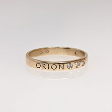 Load image into Gallery viewer, Custom Name Rings - with or without Diamond Accents - 3mm