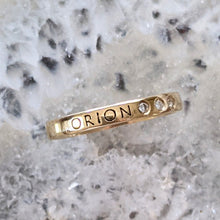 Load image into Gallery viewer, Custom Name Rings - with or without Diamond Accents - 3mm