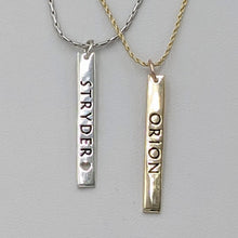 Load image into Gallery viewer, Custom Vertical Bar Pendants