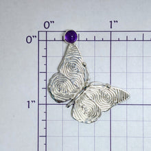 Load image into Gallery viewer, Custom Monarch Butterfly Fingerprint Pendant with Gemstone