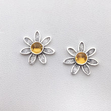 Load image into Gallery viewer, Flower Power Earrings with Colored Gemstones - Custom