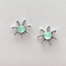 Load image into Gallery viewer, Flower Power Earrings with Colored Gemstones - Custom