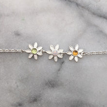 Load image into Gallery viewer, Flower Power Sterling Silver Bracelet with Colored Gemstones - Custom