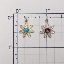 Load image into Gallery viewer, Flower Power Petite Pendant or Charms with Colored Gemstones - Custom