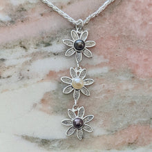 Load image into Gallery viewer, Flower Power Drop Pendant with Pearls - Custom