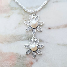 Load image into Gallery viewer, Flower Power Drop Pendant with Pearls - Custom