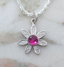Load image into Gallery viewer, Flower Power Petite Pendant or Charms with Colored Gemstones - Custom
