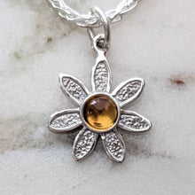 Load image into Gallery viewer, Flower Power Petite Pendant or Charms with Colored Gemstones - Custom
