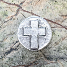 Load image into Gallery viewer, Spiritual Heart Coin with Cross - Reversible Charm or Coin