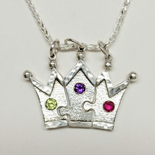 Load image into Gallery viewer, Crown 3 Piece Puzzle Set with Hearts or Faceted Gemstones
