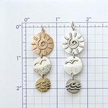Load image into Gallery viewer, Seaside Treasures Tri-Coin Drop Pendant