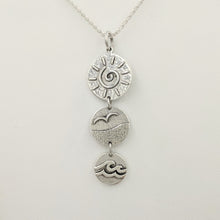 Load image into Gallery viewer, Seaside Treasures Tri-Coin Drop Pendant