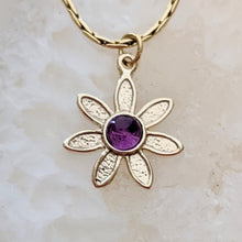 Load image into Gallery viewer, Flower Power Petite Pendant or Charms with Colored Gemstones - Custom