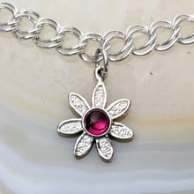 Load image into Gallery viewer, Flower Power Petite Pendant or Charms with Colored Gemstones - Custom