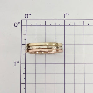 Stacking Rings Hammered Texture