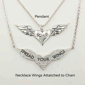 Angel Wings Reversible Pendant or Necklace