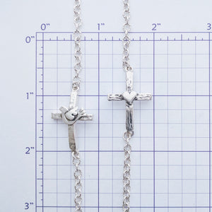 Cross ID Bracelet with Dove or Heart