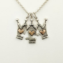 Load image into Gallery viewer, Crown 3 Piece Puzzle Set with Hearts or Faceted Gemstones