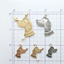 Load image into Gallery viewer, Rocky Doodle Silhouette Dog Pendant with or without Pearl Accent