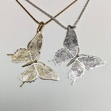 Load image into Gallery viewer, Fingerprint Swallowtail Butterfly Pendant - Custom Order