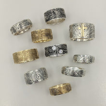 Load image into Gallery viewer, Fingerprint Wedding Ring- Custom Order