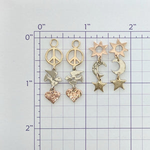 My Wish For You...The Sun Moon and Stars Earrings