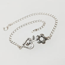 Load image into Gallery viewer, Begin Again Flower ID Bracelet - Sterling Silver Small
