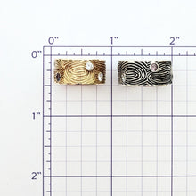 Load image into Gallery viewer, Custom Fingerprint Band with Gemstones