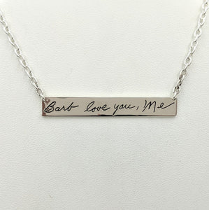 Custom Love Note Bar Necklace