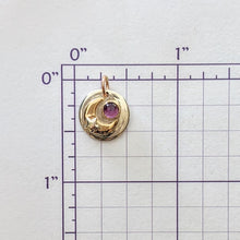 Load image into Gallery viewer, Celestial Celebration Petite Pendant or Charm with Heart and Gemstone - Reversible