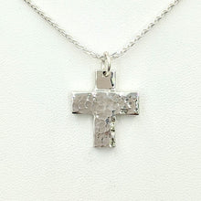 Load image into Gallery viewer, Cross - Heavy &quot;T&quot; Pendant - Sterling Silver with Symbolic Icons