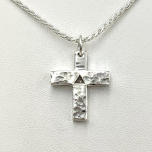 Load image into Gallery viewer, Cross &quot;T&quot; Pendant - Sterling Silver with Symbolic Icons