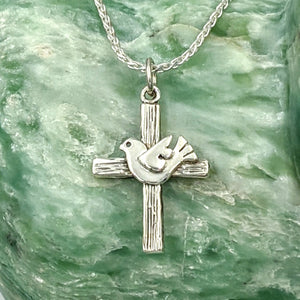 Cross with Symbolic Icons - Sterling Silver