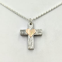 Load image into Gallery viewer, Cross &quot;T&quot; Pendant - Sterling Silver with Symbolic Icons