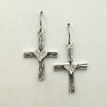 Load image into Gallery viewer, Cross Earrings with Symbolic Icons