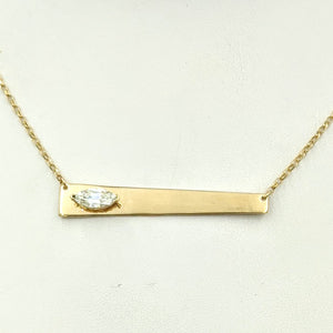 Custom Bar Necklace - 14K Yellow Gold for Melanie Barba