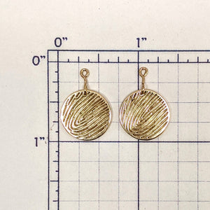 Fingerprint Coin Earrings - Custom
