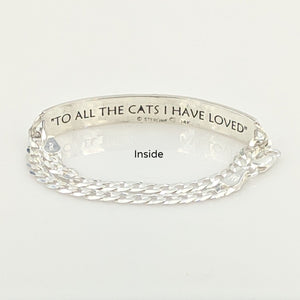 Kitty Cat Icon ID Bracelet with Heart