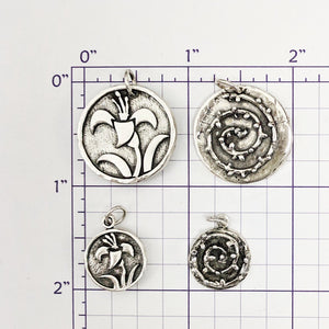 Lily and Thorns Reversible Pendant or Charm