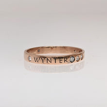 Load image into Gallery viewer, Custom Name Rings - with or without Diamond Accents - 3mm
