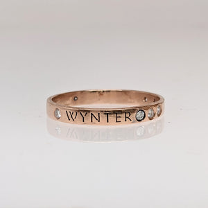 Addition of Gemstone Accents for Custom Name Rings