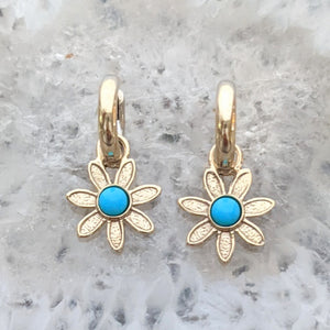 Flower Power Earrings with Colored Gemstones - Custom