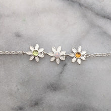 Load image into Gallery viewer, Flower Power Sterling Silver Bracelet with Colored Gemstones - Custom