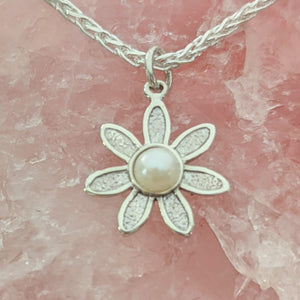 Flower Power Drop Pendant with Pearls - Custom