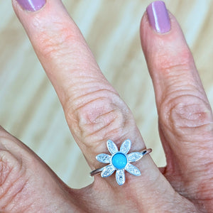Flower Power Rings with Colored Gemstones - Custom