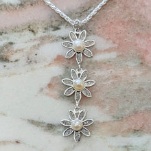 Load image into Gallery viewer, Flower Power Drop Pendant with Pearls - Custom