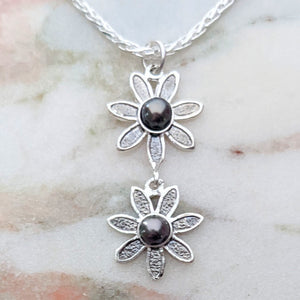 Flower Power Drop Pendant with Pearls - Custom